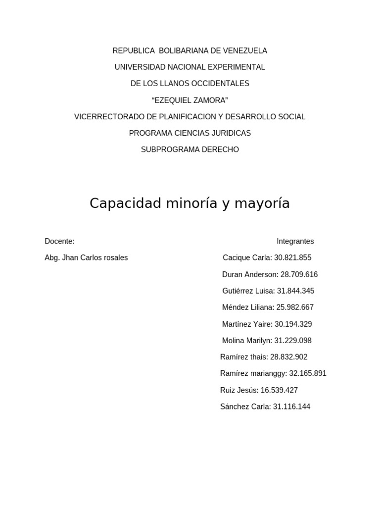 Minoridad y Mayoridad Civil 2 | PDF | Menor (ley) | Ley procesal