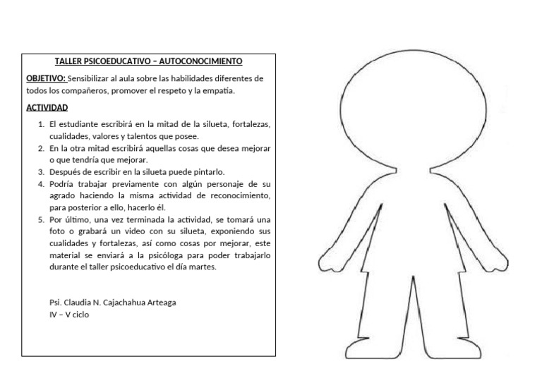 Taller de Autoconocimiento Escolar | PDF | Relaciones personales ...