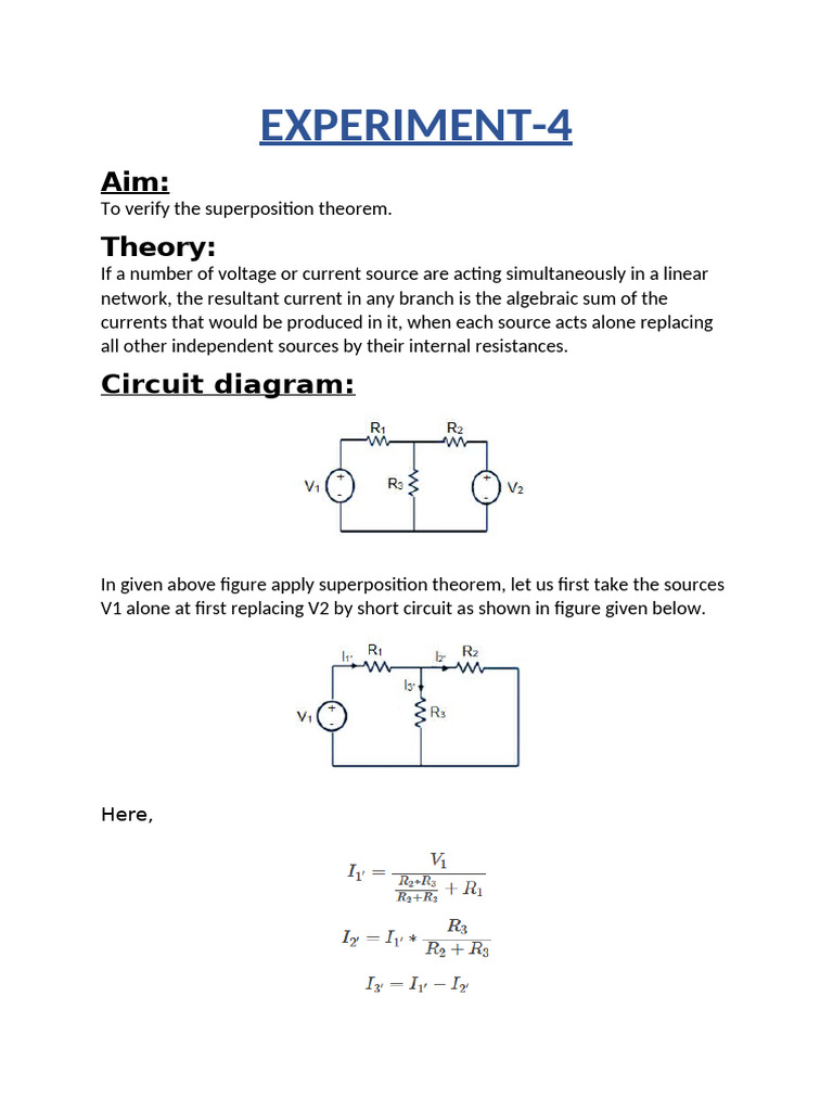 Exp 4 Electrical Science | PDF | Electrical Network | Metrology