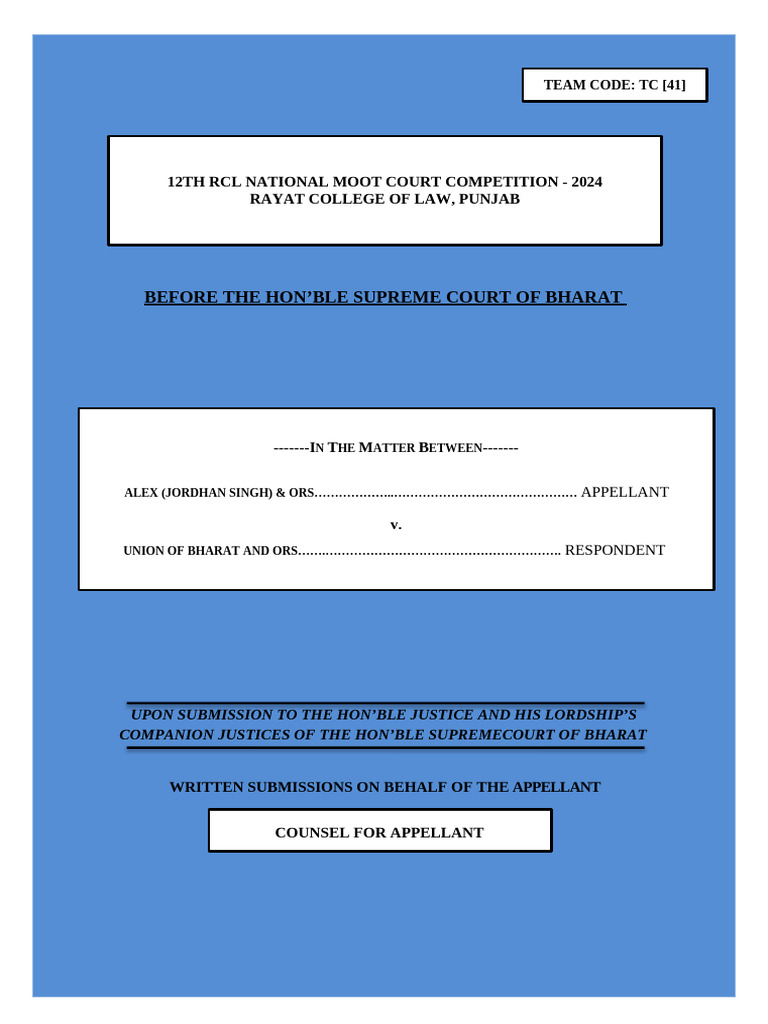 APPELLANT - Vindhiya Saravanan | PDF | Burden Of Proof (Law) | Freedom ...