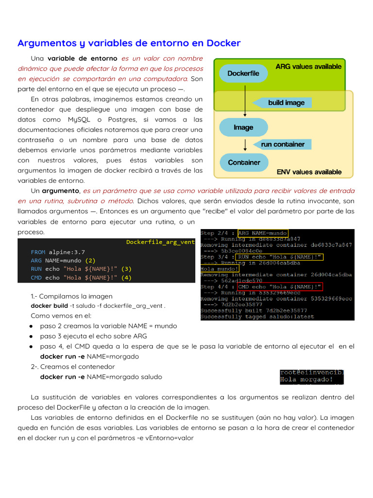 4-. Arg - Env - Entrypoint | PDF | Parámetro (programación de ...