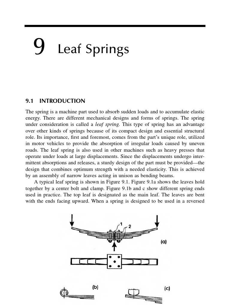 Leaf Spring Design and Analysis Guide | PDF | Stress (Mechanics) | Bending