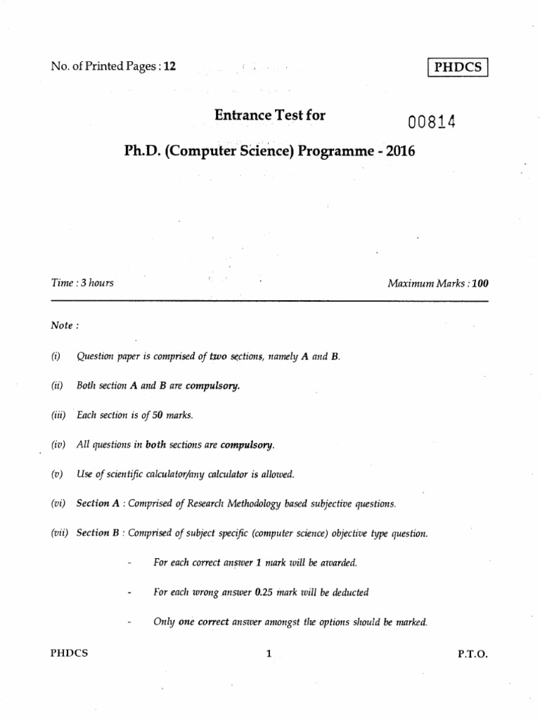 PHDCS | PDF | Computing