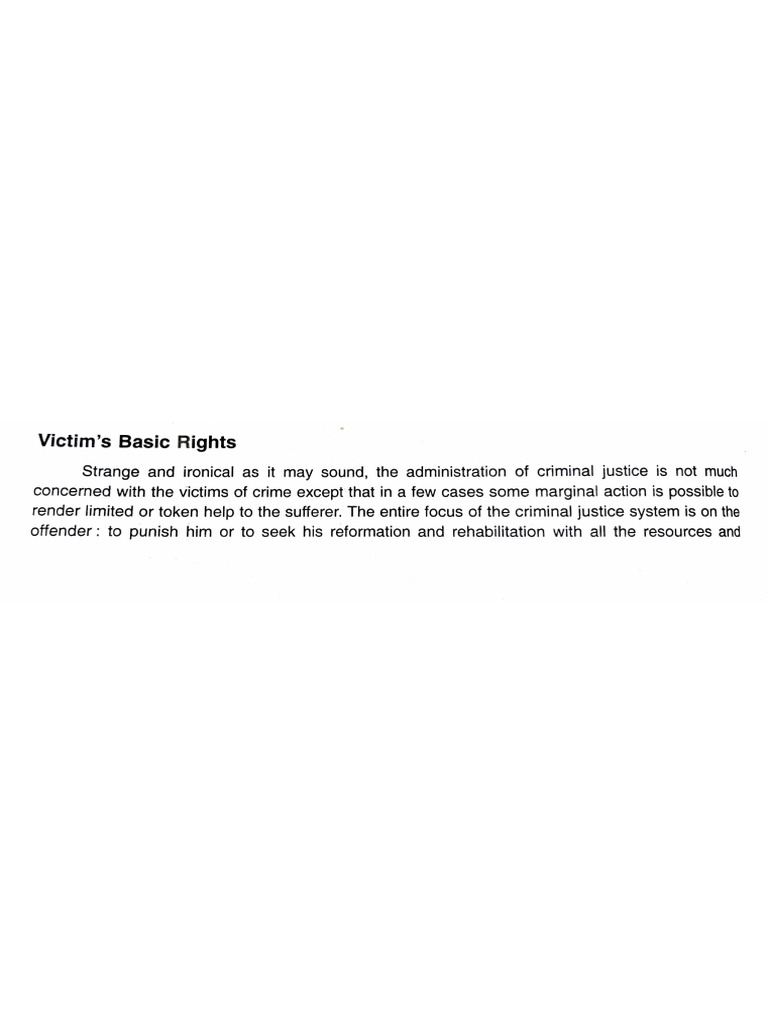 Victims' Rights in Criminal Justice | PDF | Crimes | Crime & Violence