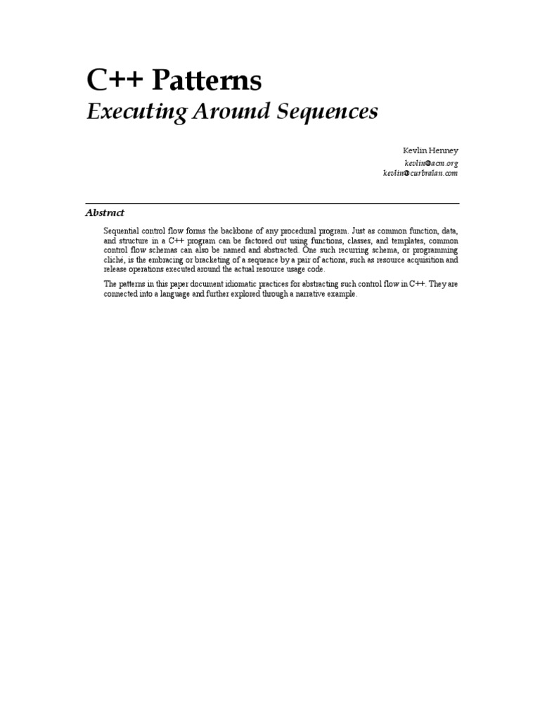 C++ Execute-Around Patterns Guide | PDF | Computers