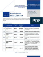 Recommended Stock List For EIP: Strategy Report