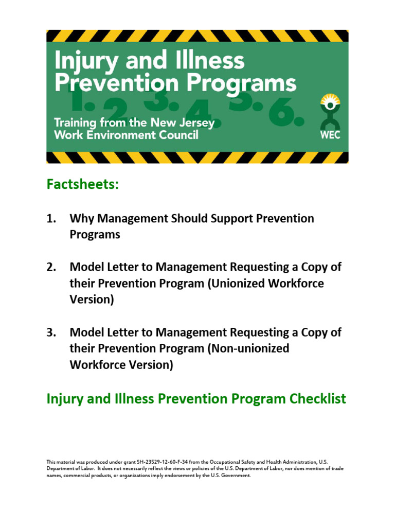 Fy12 sh-23529-12 Handouts | PDF | Occupational Safety And Health ...