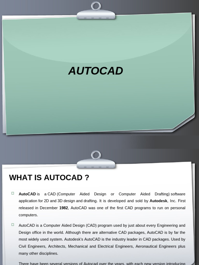 Introduction to AutoCAD Basics | PDF | Computer Aided Design | Auto Cad