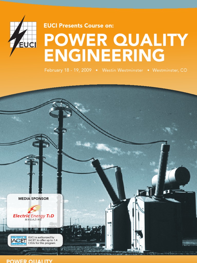 Power Quality Engineering Euci Presents Course On PDF Electric