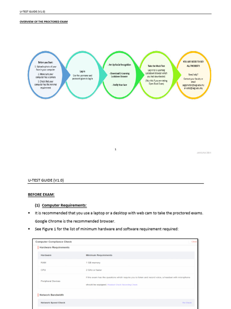 Proctored Exam Setup Guide | PDF | Login | Computing