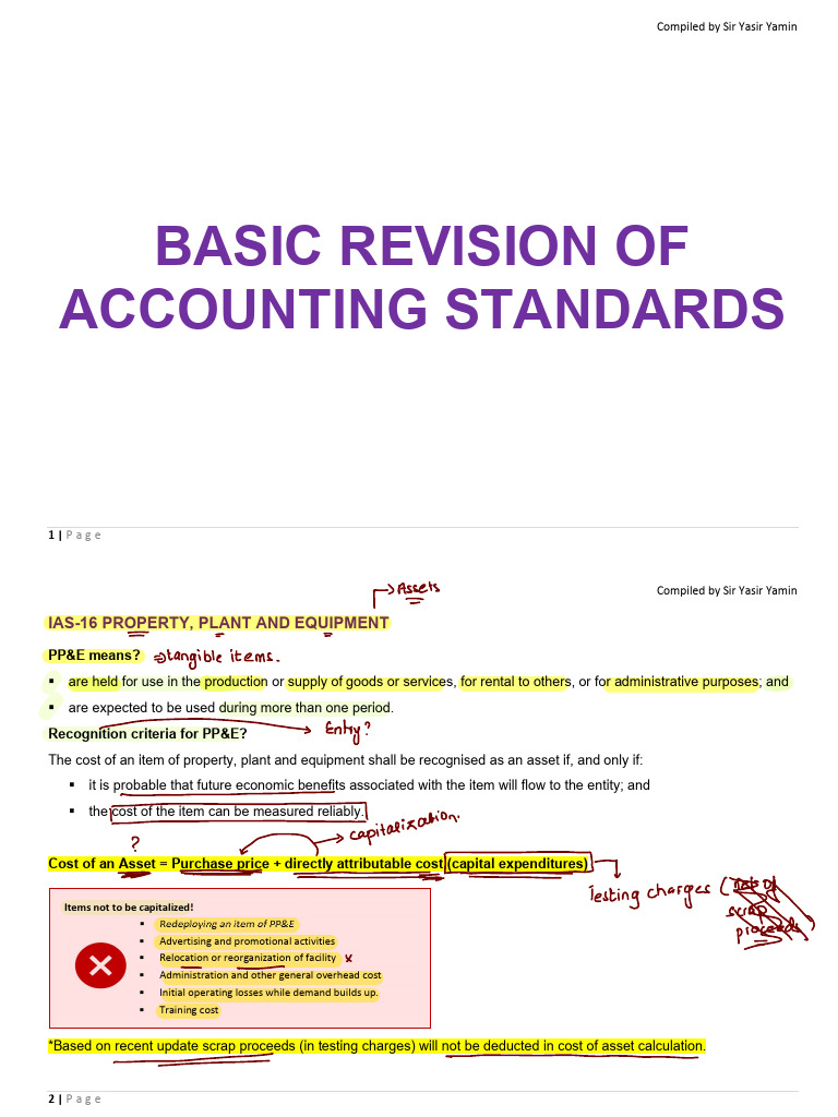 Chap1 Rivisiom of Acc Standards | PDF | Fair Value | Depreciation