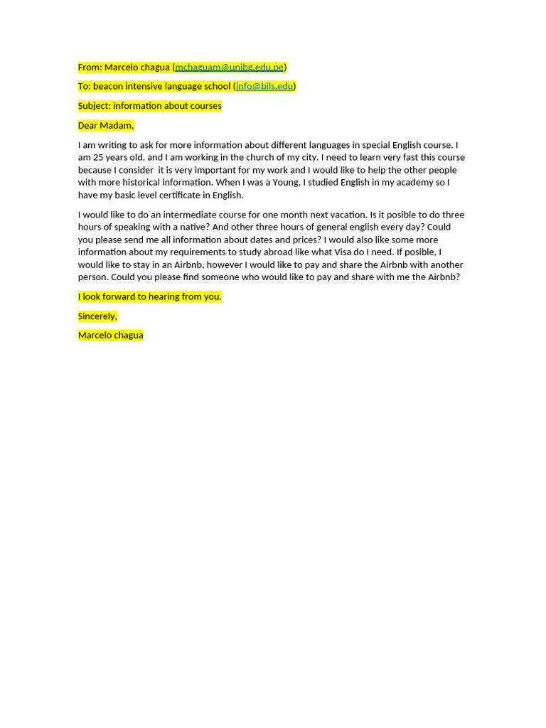 Email Languages Formal | PDF