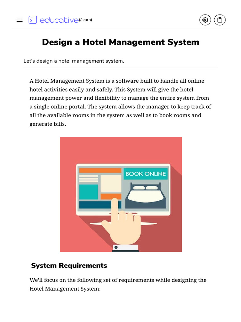 Design A Hotel Management System | PDF | Class (Computer Programming ...