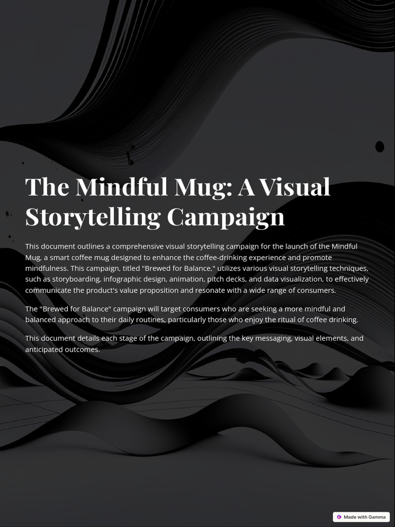 The Mindful Mug A Visual Storytelling Campaign Pdf Infographics
