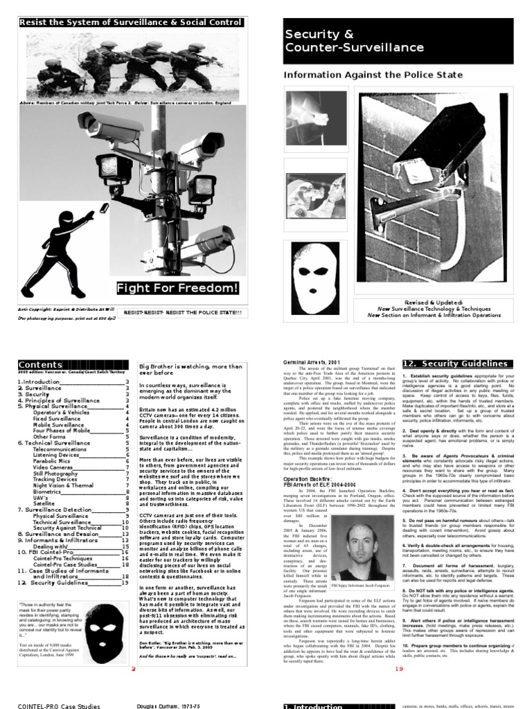 Surveillance & Countermeasures Guide | PDF | Surveillance | Federal ...