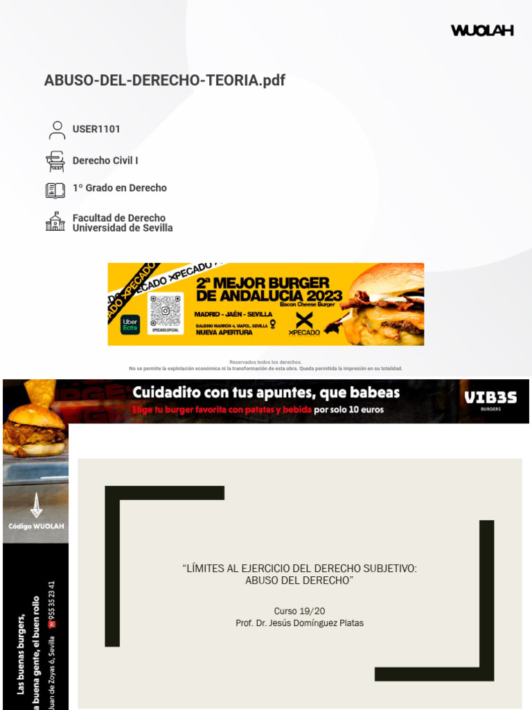 Límites del Abuso del Derecho en Jaén | PDF | Justicia | Crimen y violencia