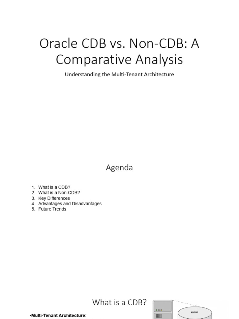 Oracle Cdb Non Cdb