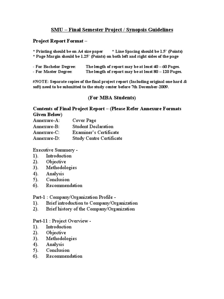 SMU Final Project Guidelines Title Pages | PDF | Academic Degree ...