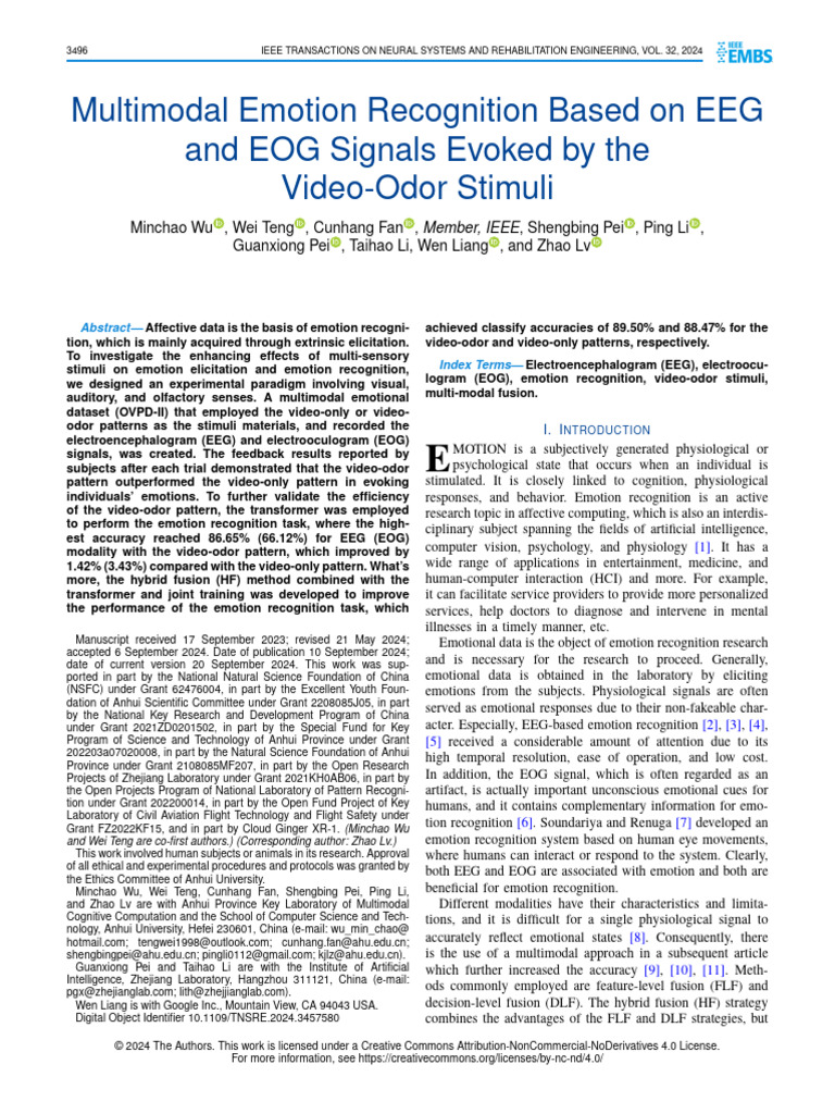 EEG EOG Multimodal Emotion Recognition | PDF | Electroencephalography ...