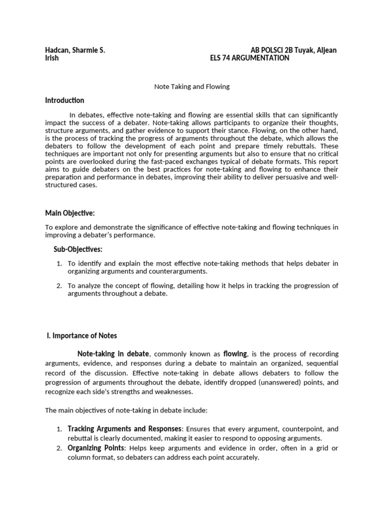Note Taking and Flowing | PDF | Policy