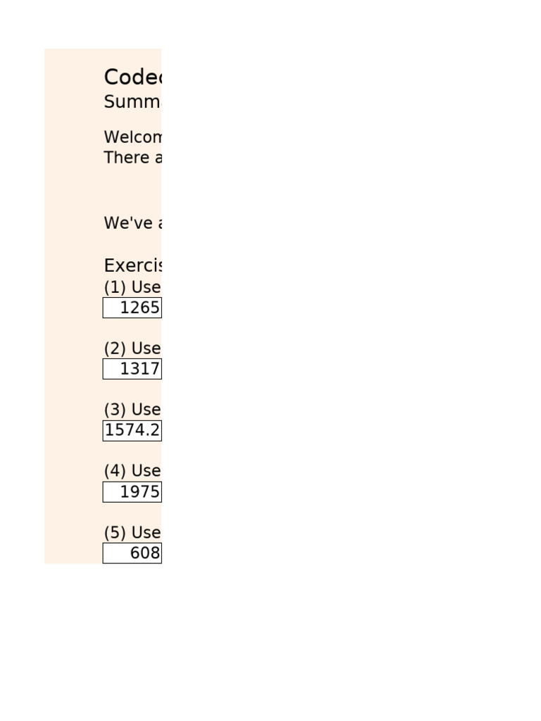 Excel SUV Data Analysis Exercises | PDF | Technology & Engineering