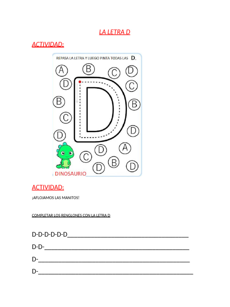 La Letra D | PDF
