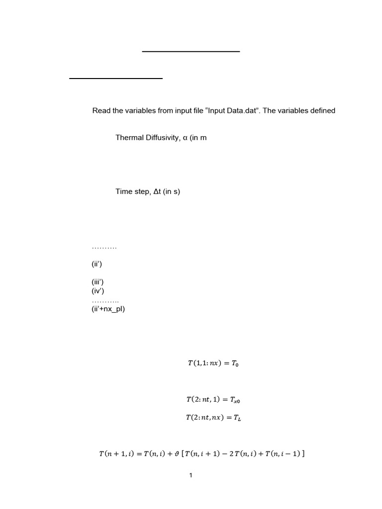 CFD Exercise - Algorithm | PDF | Computational Fluid Dynamics | Mathematics