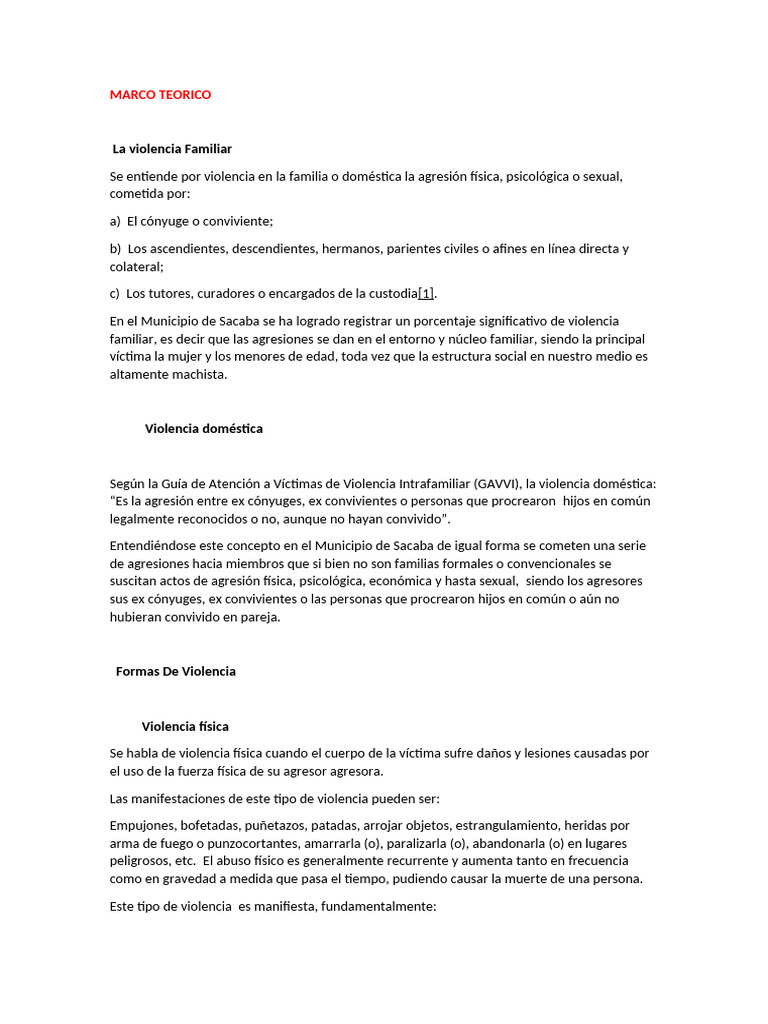 Causas de La Violencia Intrafamiliar | PDF | Violencia | Violencia ...