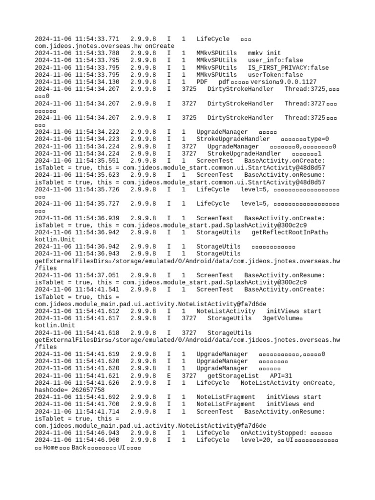 2024 11 06 - Log | PDF