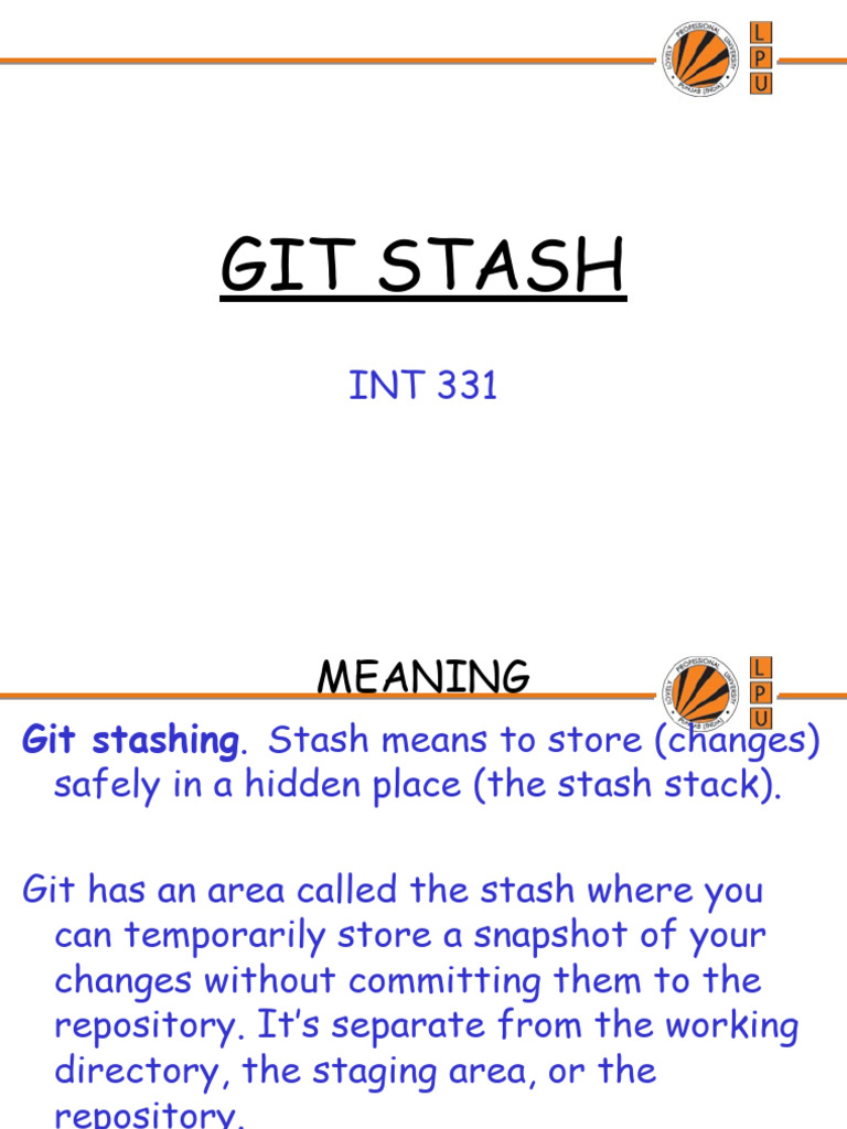 Stashing | PDF | Computing | Software
