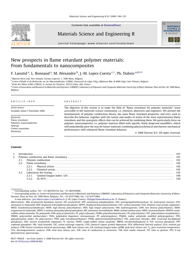Flame Retardant Polymers Overview | PDF | Combustion | Chemical Reactions