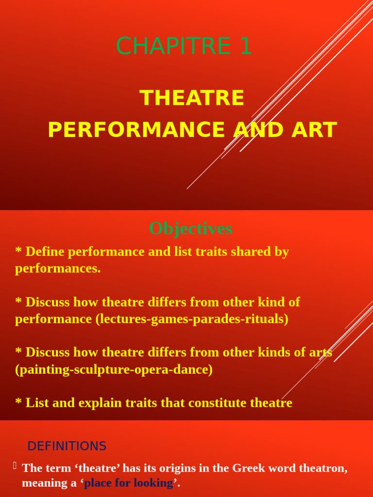 Understanding Theatre as Performance Art | PDF | The Arts | Theatre