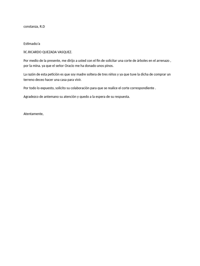 Solicitud de Corte de Árboles para Vivienda | PDF
