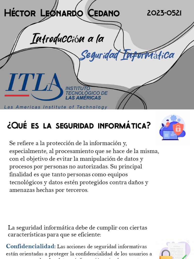 Fundamentos De Seguridad Informática Pdf Seguridad La Seguridad