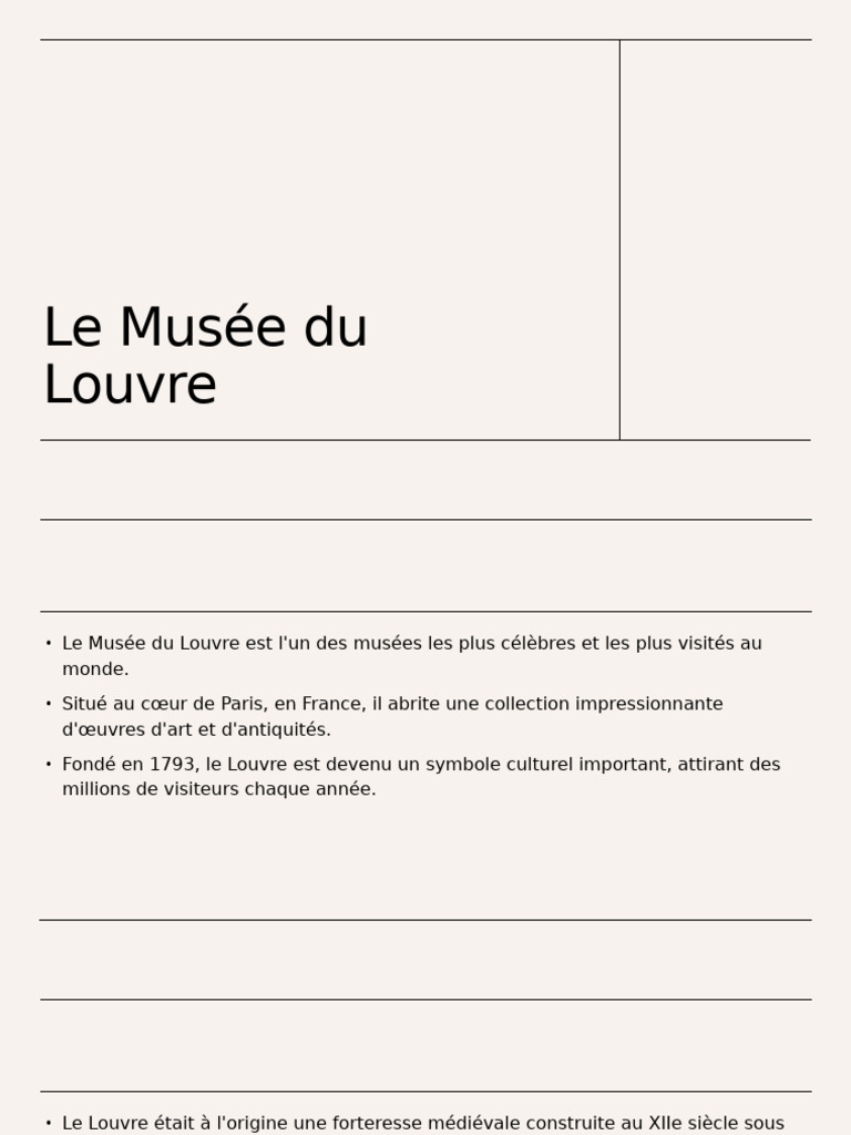 Le Louvre : Trésor d'Art Universel | PDF | Persienne | Musée