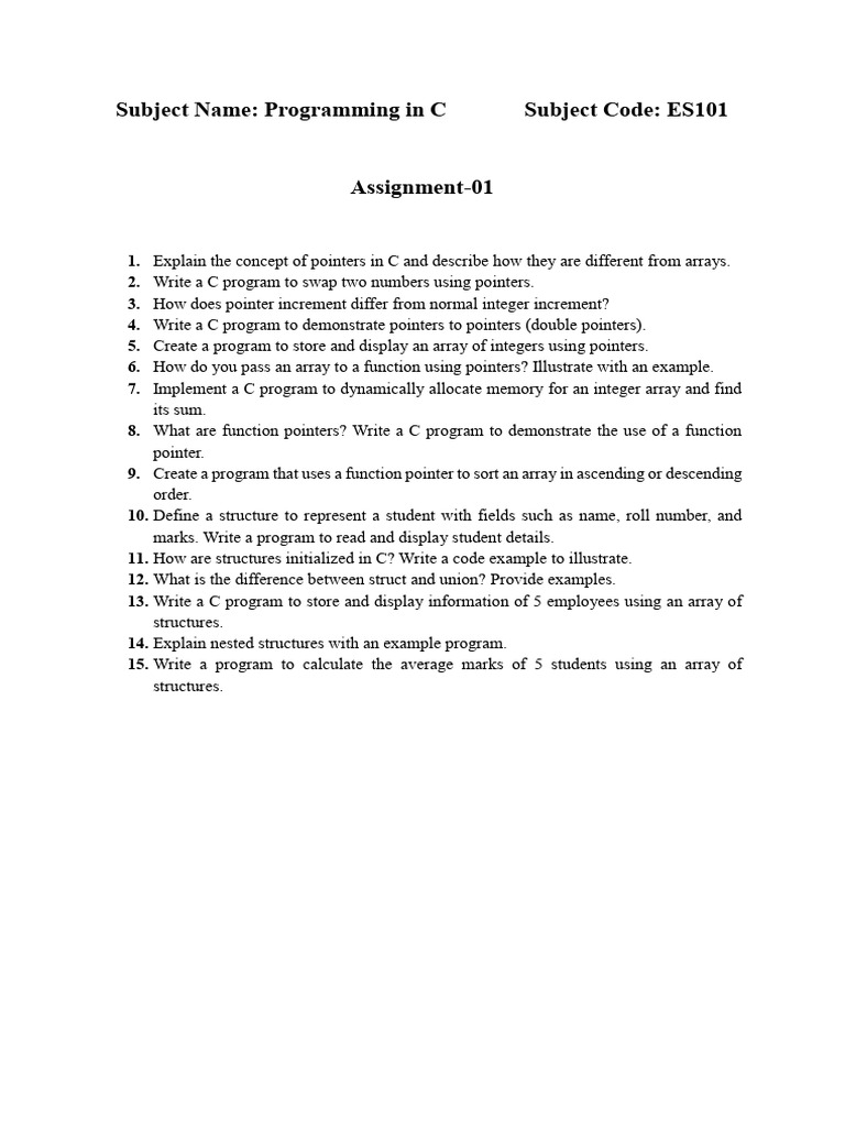 Assignment 01 | PDF