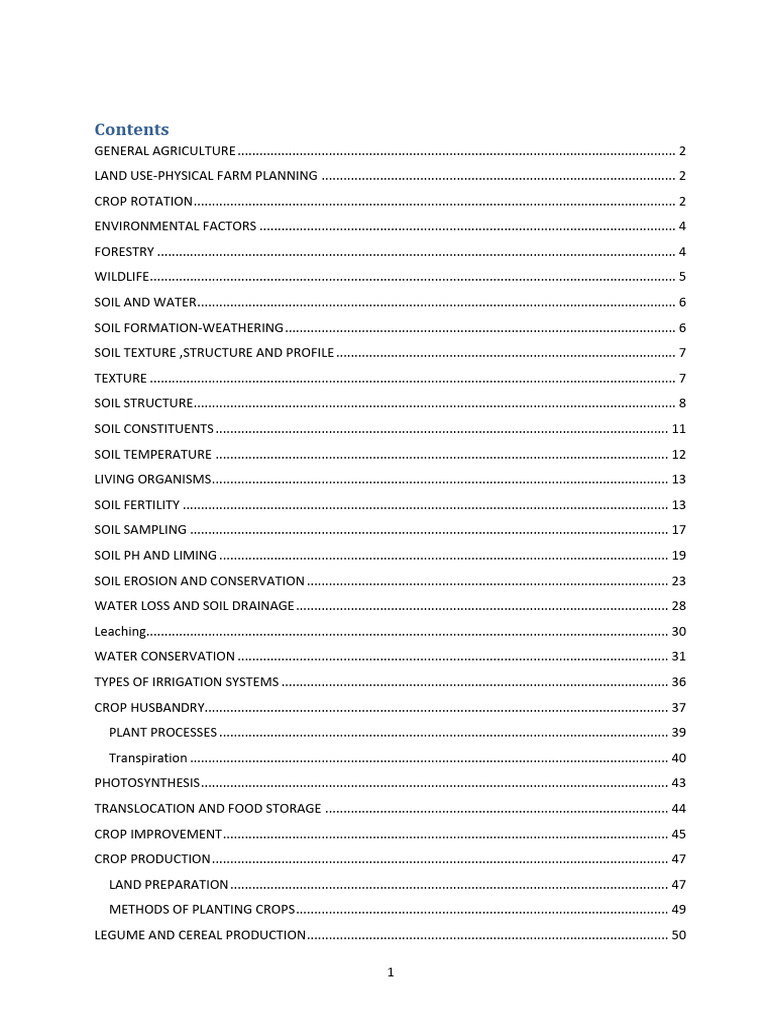 Form 4 Agric Notes 2018 (0) - 2-1 | PDF | Crop Rotation | Weathering