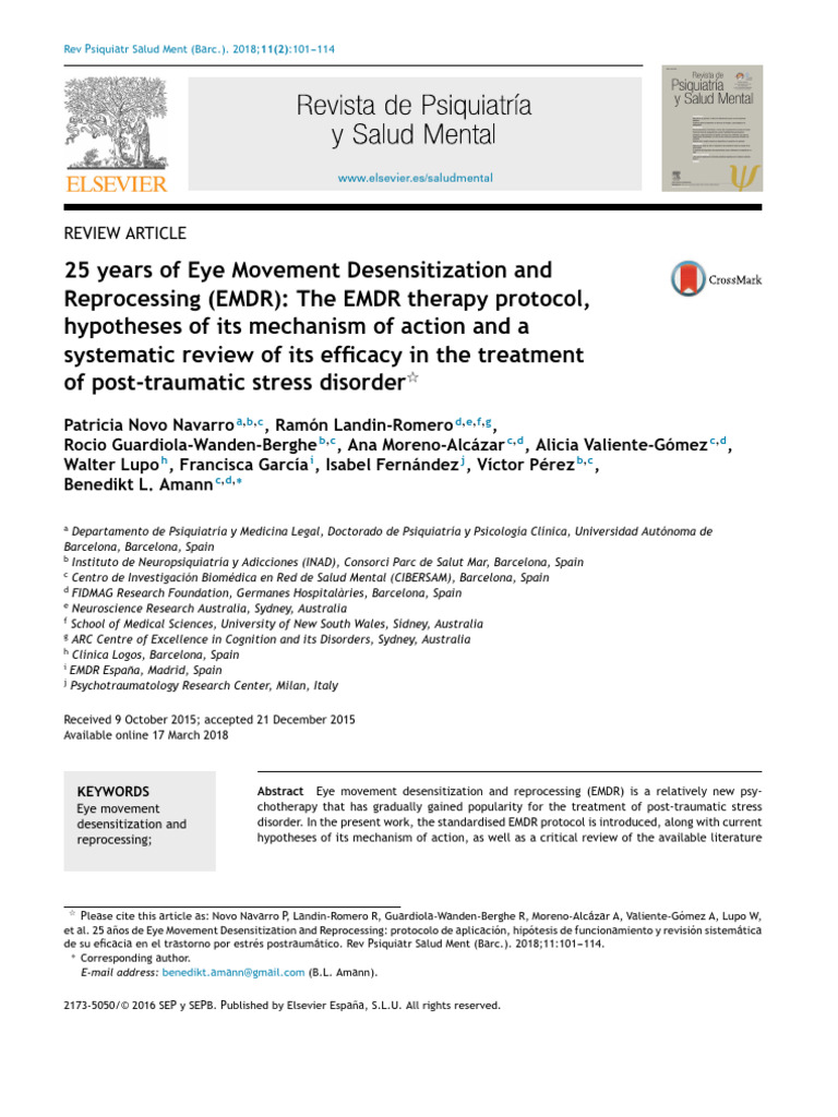 25 Años de EMDR | PDF | Eye Movement Desensitization And Reprocessing ...