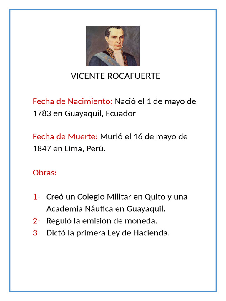 Vicente Rocafuerte | PDF | Ecuador | Comunidad andina