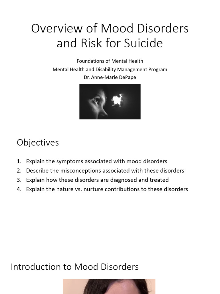 Unit 3 - Overview of Mood Disorders and Risk For Suicide-1 | PDF ...