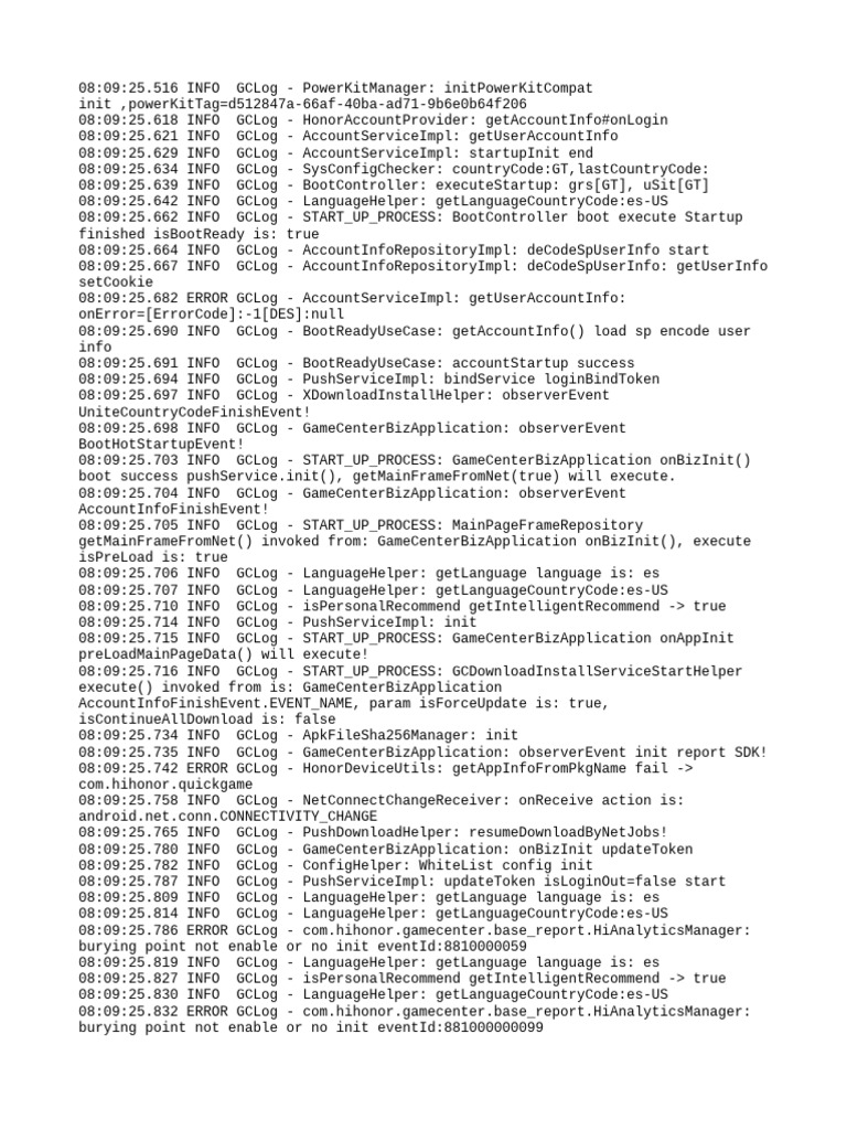 Game Center Startup Log Analysis | PDF | Internet | Network Architecture