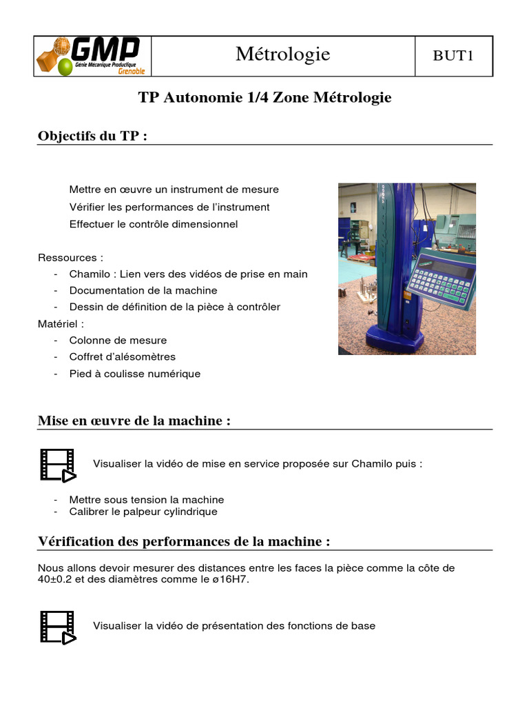 Contrôle Dimensionnel en Métrologie | PDF | Métrologie
