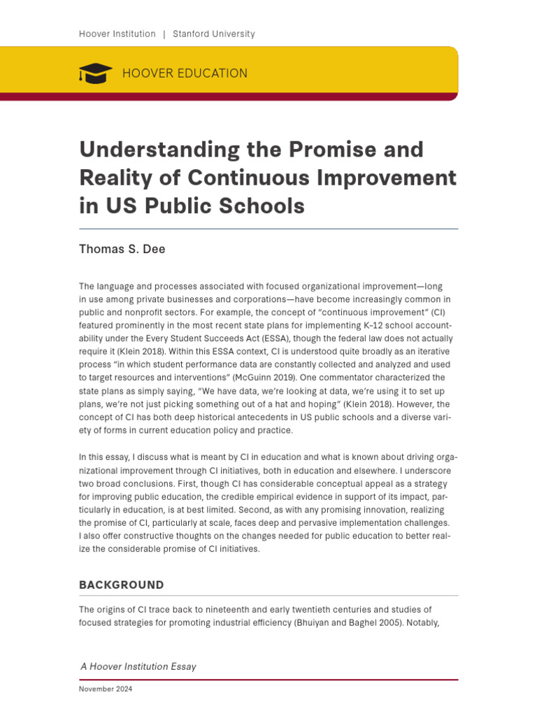 Continuous Improvement in Education Insights | PDF | Science