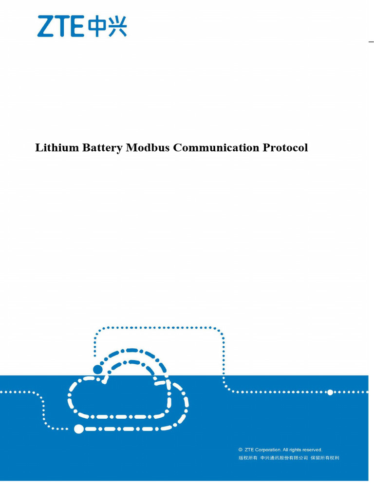 Lithium Battery Modbus Communication Protocol ZTE-20230206-FB100B3 ...