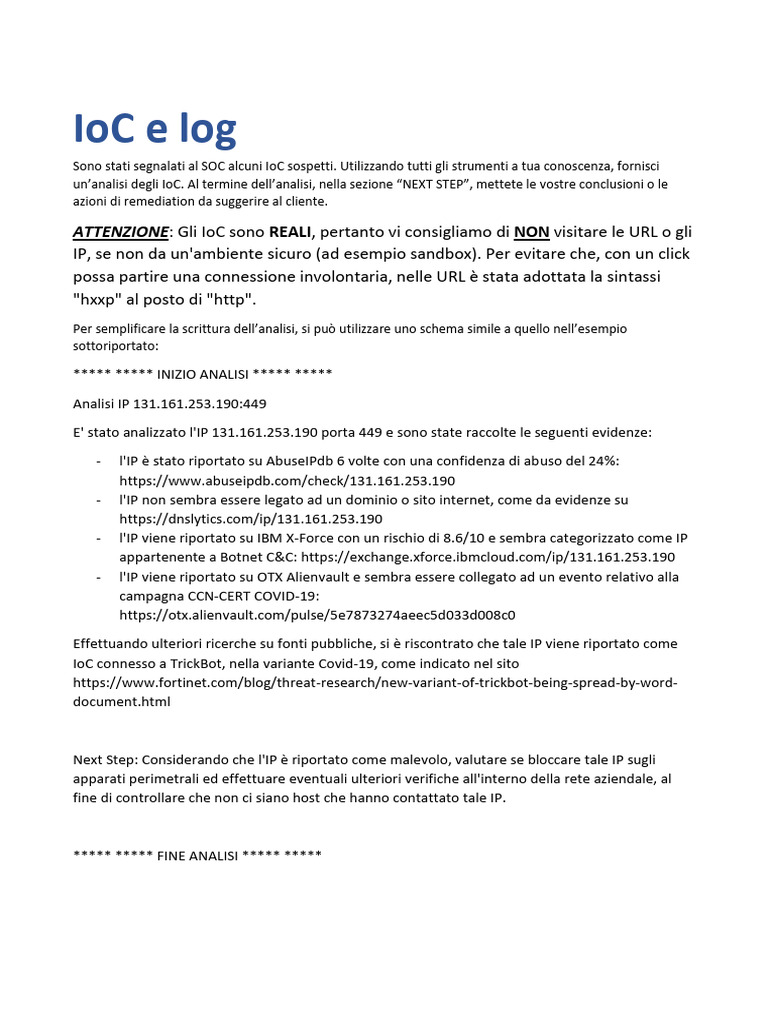 Esercizi IoC | PDF