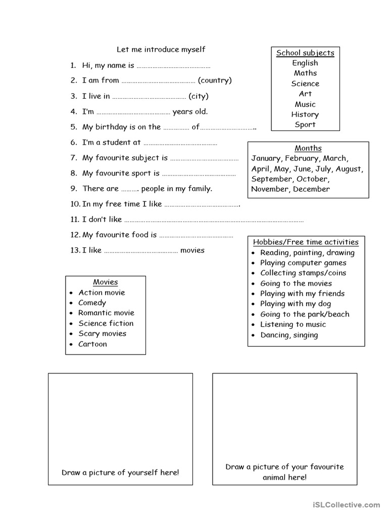Personal Introduction Template | PDF