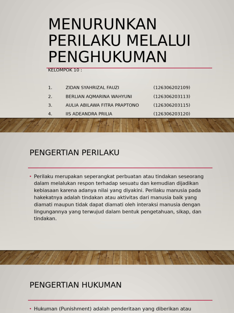 Pengaruh Hukuman pada Perilaku Siswa | PDF