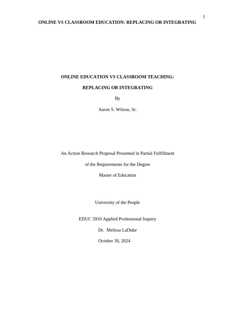 Online vs Classroom Education Analysis | PDF | Educational Technology ...