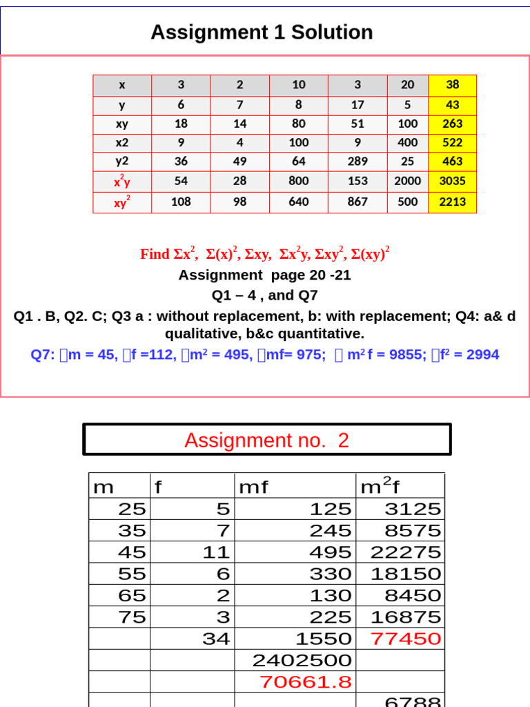 Statistical Analysis Assignment Solutions | PDF | Standard Deviation ...