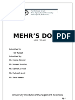 Mehr'S Door: University Institute of Management Sciences